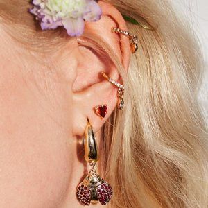 H&M X Vampire’s Wife Gold Color Ladybug Earrings